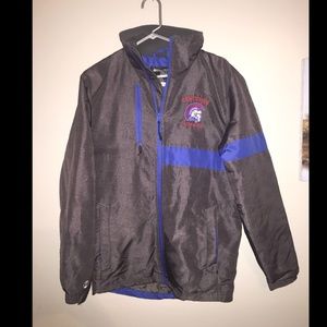 Holloway warm puffer insulated cold weather jacket GLADIATOR w/ detachable hood